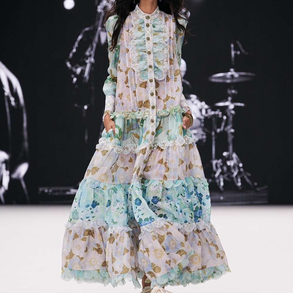 Zimmermann Rhythm Scalloped Printed Dress - Picture 3 of 12